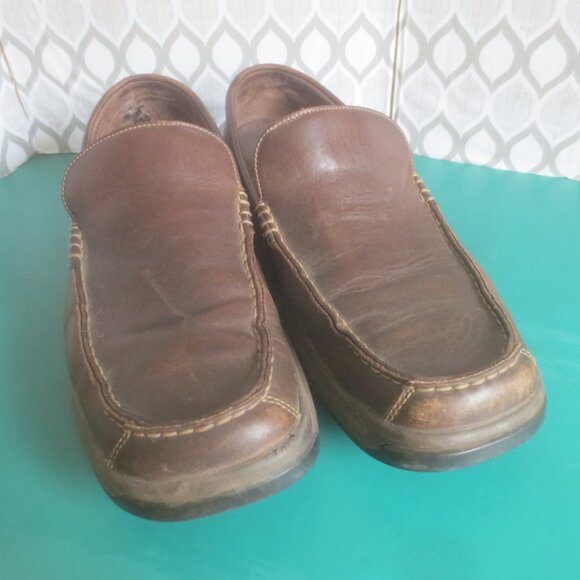 Rockport Mens Size 11 Loafer Driving Shoes Brown Leather Slip On Comfort Shoes. - Picture 4 of 16
